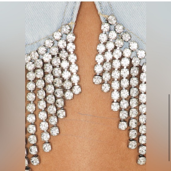 Scalloped AREA Denim Jacket - Picture 3 of 8